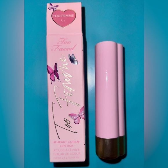 Too Faced Heart Core Lipstick-Too Femme. Sexy, Pink, Neutral, Light, Tint, Tone - Picture 3 of 6